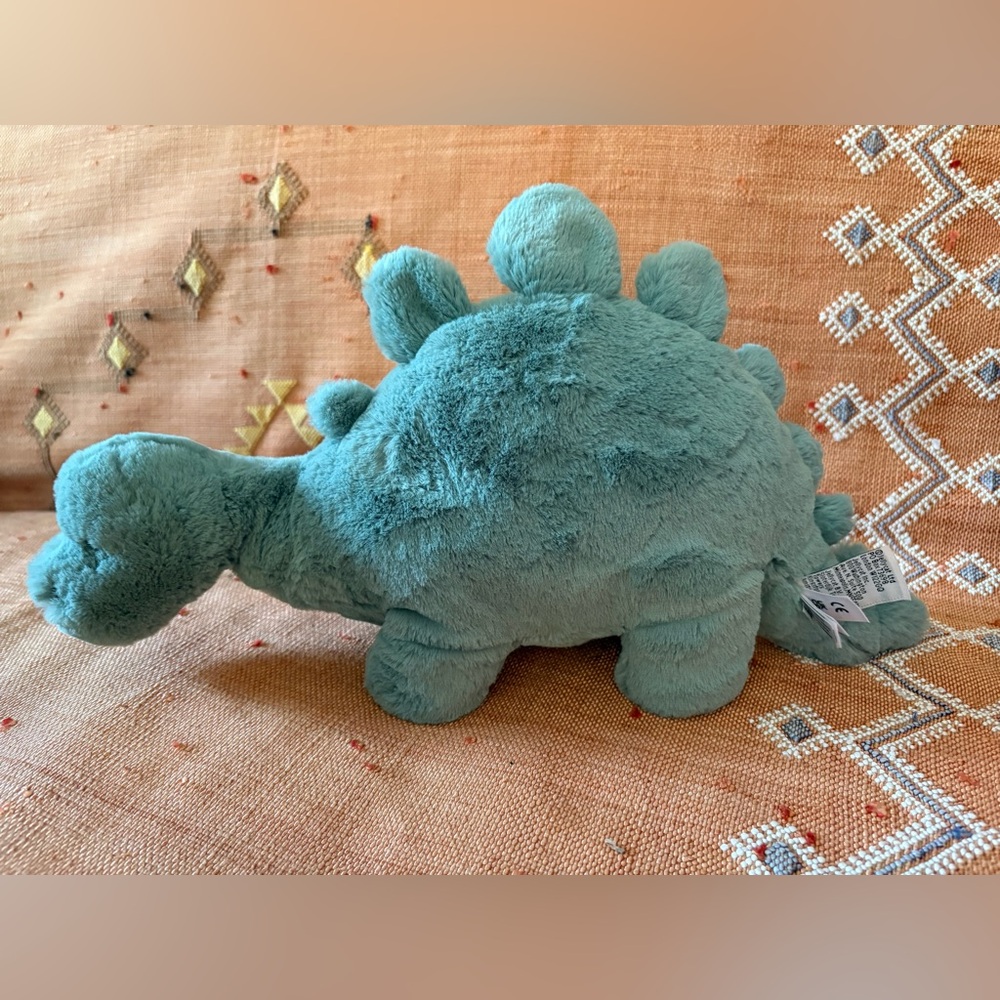 JELLYCAT Fossily Stegosaurus Medium 15” Sage Green Dinosaur
